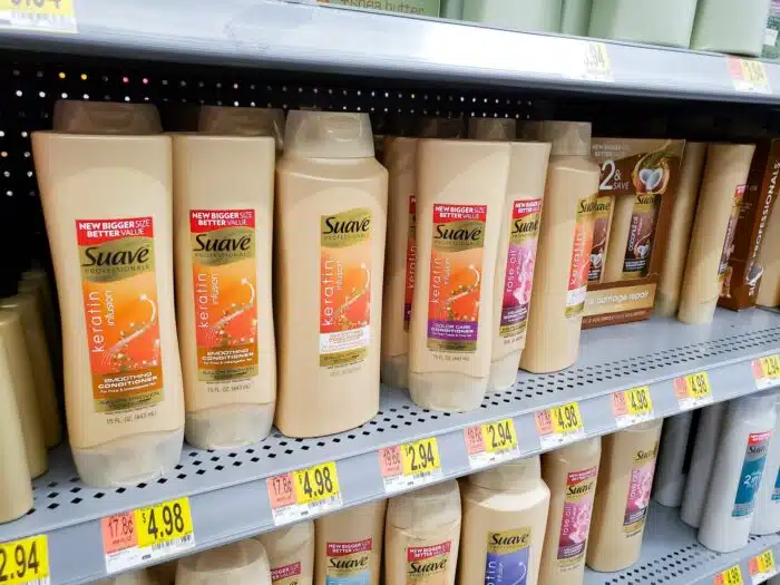 Suave Professionals shampoo and conditioner contain a preservative that causes hair loss and scalp irritation, and releases toxins that are known human carcinogens, a new class action lawsuit alleges