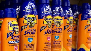 banana boat sunscreen