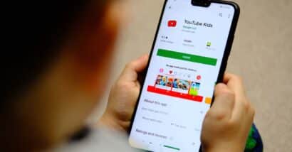 YouTube Kids app download page displayed on a smartphone, representing the YouTube class action.