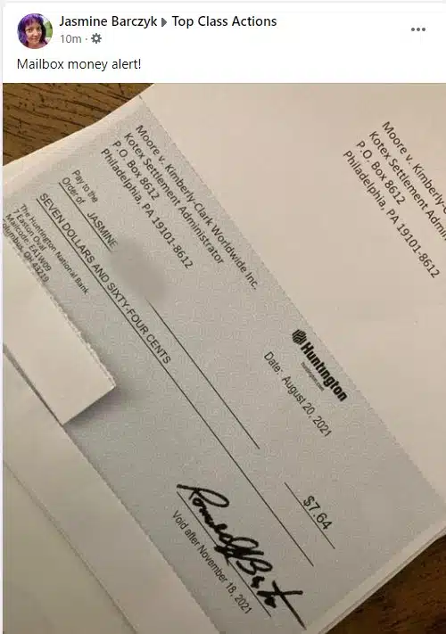 Kotex 2nd Distribution FB checks on the way