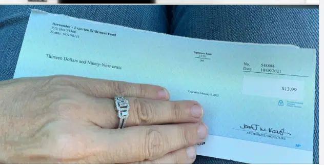 Experian Hernandez 2nd Dist FB settlement payouts