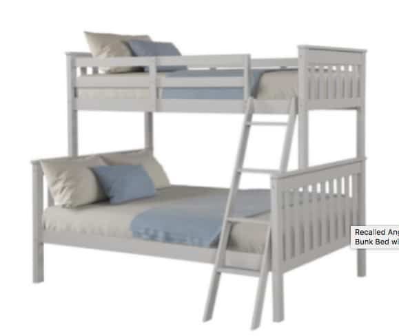 Bunk bed twin over queen white