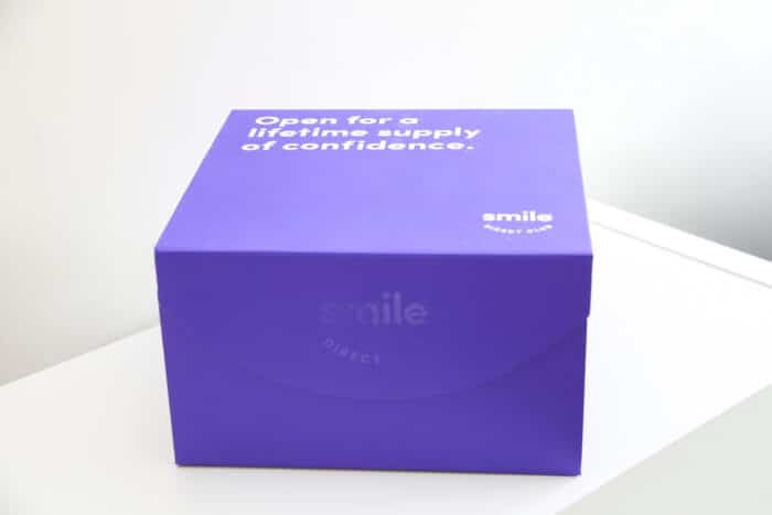 Smile Direct Club Aligner in purple box, stockholders, lawsuit