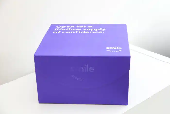 Smile Direct Club Aligner in purple box, stockholders, lawsuit