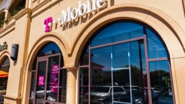 T-Mobile entrance to one of the stores in San Francisco bay area