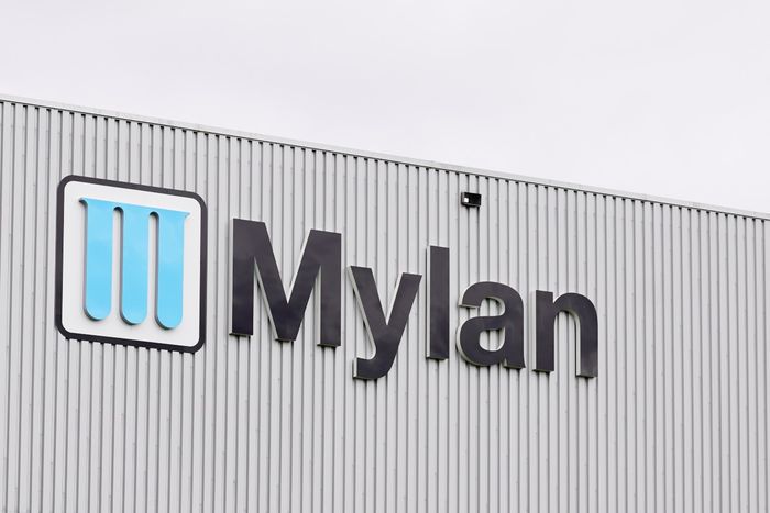 Mylan office factory sign pharmaceuticals company