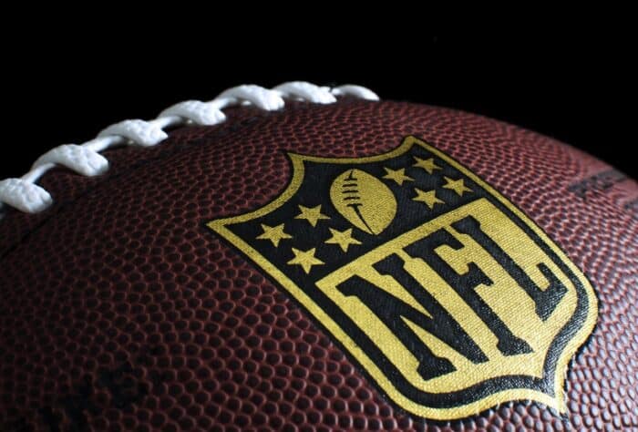 NFL logo on a football
