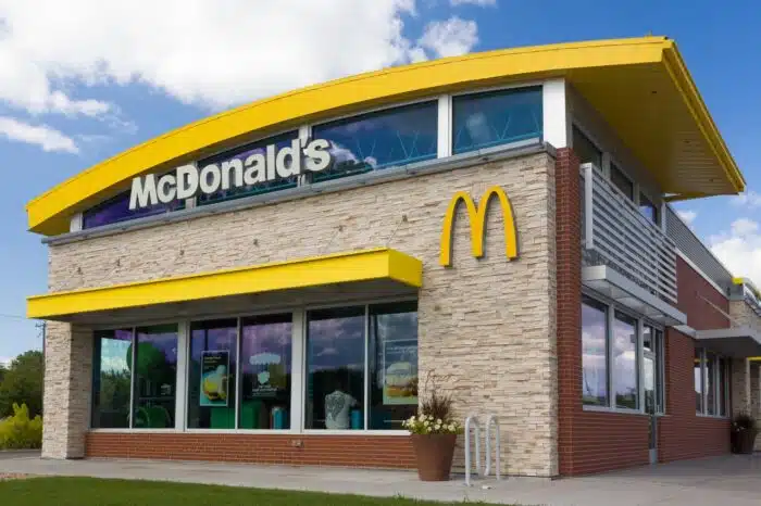 Contemporary McDonald's exterior.