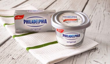 Two varieties of Philadelphia Cream Cheese products.