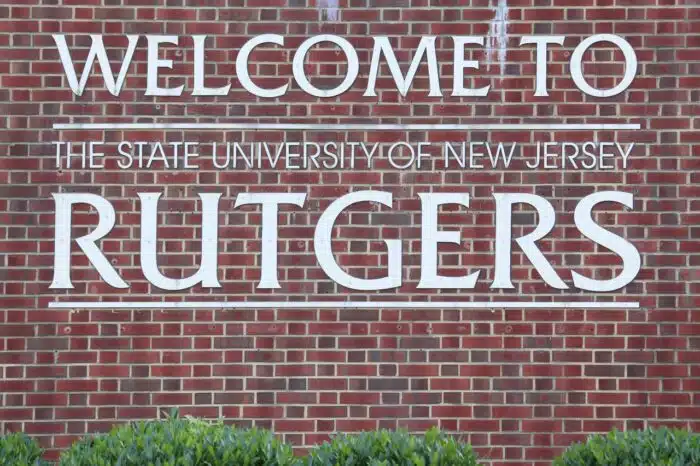 A sign at an entrance to Rutgers University in New Brunswick, New Jersey. - tuition refund - rutgers tuition - spring 2020 tuition