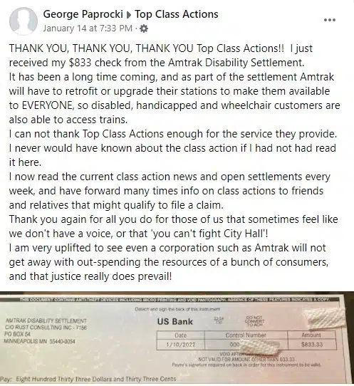 Amtrak ADA FB 1-17-22 settlement payout 