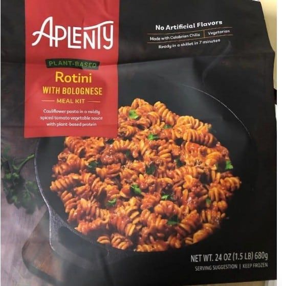 Aplenty Rotini pasta bag
