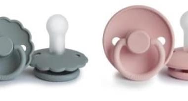 Pacifier gray and pink