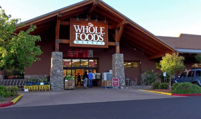 Whole Foods market natural organic products storefront entrance