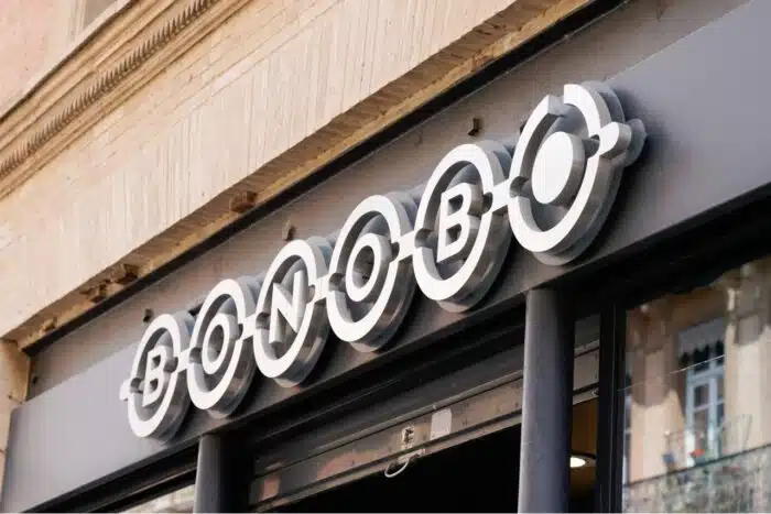 Bonobo logo brand shop and text sign of store clothing fashion boutique