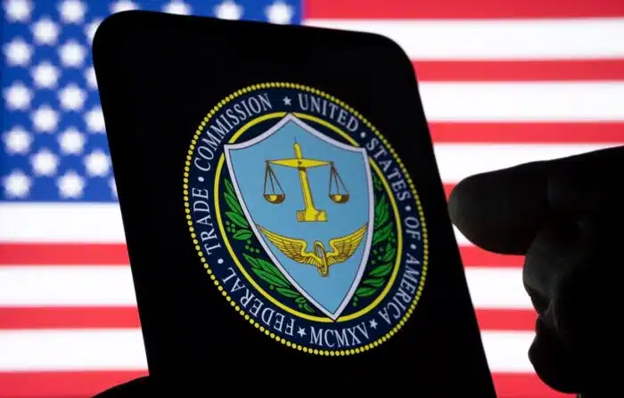 Federal Trade Commission of the United States of America logo seen on the display
