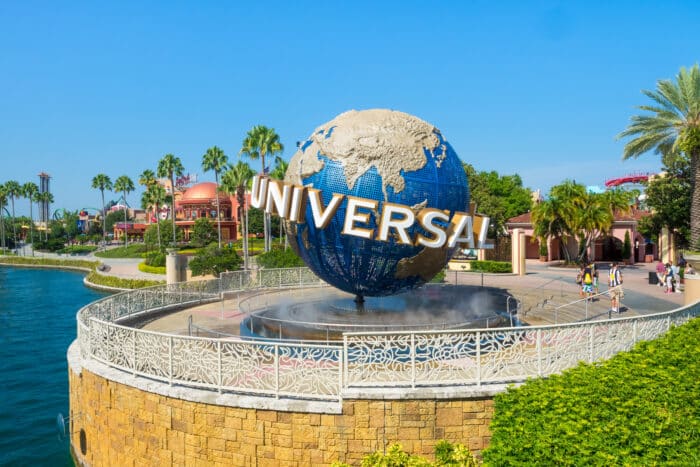 The famous Universal Globe at Universal Studios