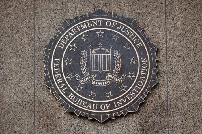 seal located outside the J. Edgar Hoover F.B.I. Building in downtown Washington