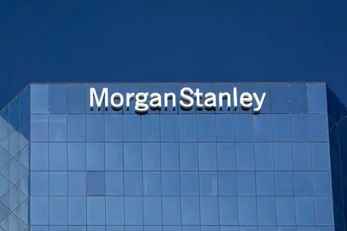 Morgan Stanely building and logo