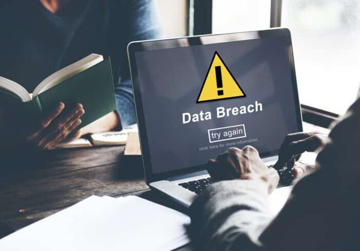 Data Breach Unsecured Warning Sign Concept