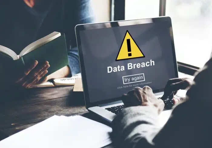 Data Breach Unsecured Warning Sign Concept