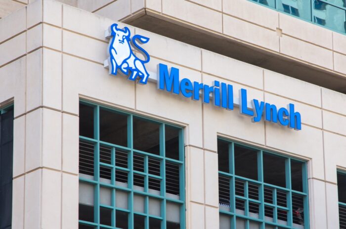 Merrill Lynch exterior sign and logo.