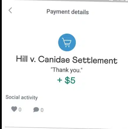 Canidae FB 1-27-22 class action settlement checks