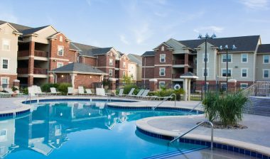Apartment complex with beautiful swiming pool