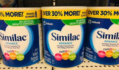 Similac infant baby formula for sale on a shelf