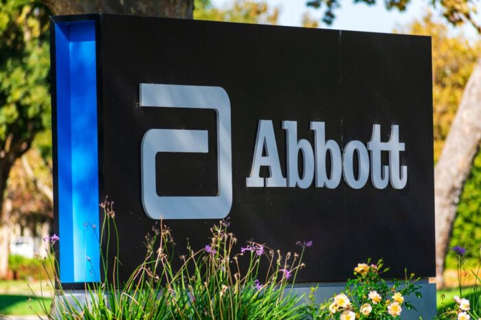 Abbott Laboratories sign near company office in Silicon Valley