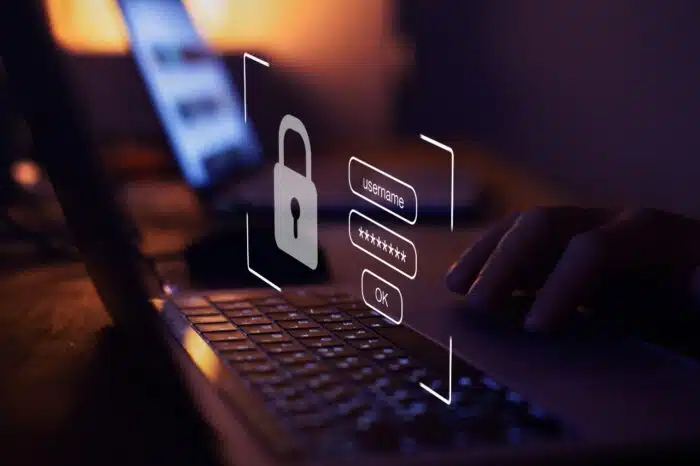login and password, cyber security concept,