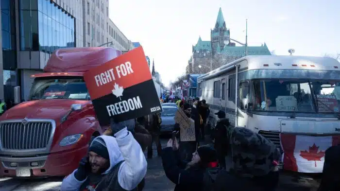Freedom Convoy Truckers Protest.