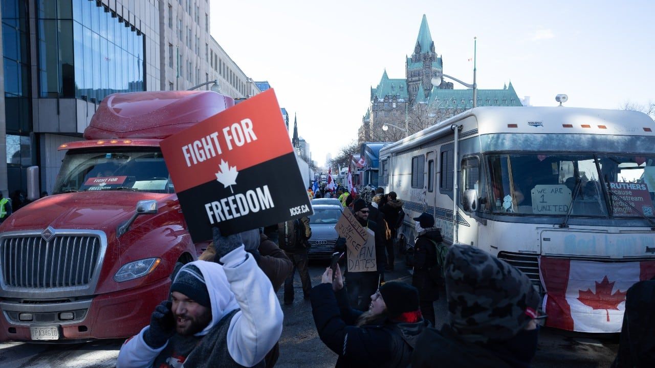 Freedom Convoy Truckers Protest.