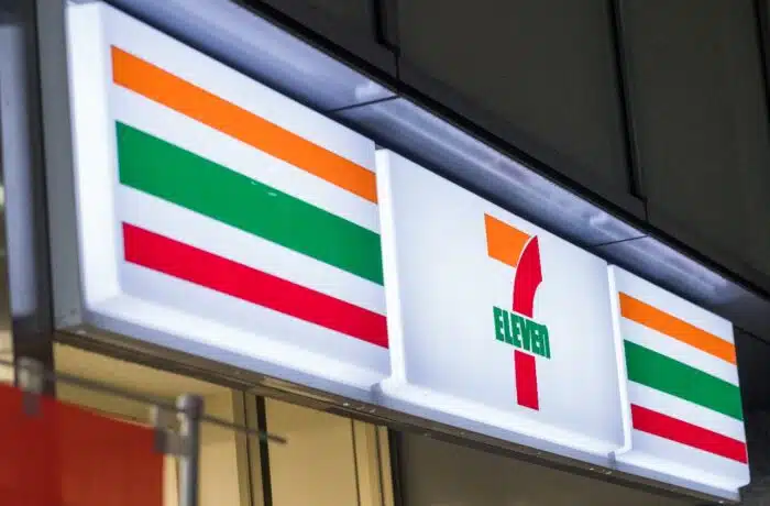 7 Eleven convenience store sign.