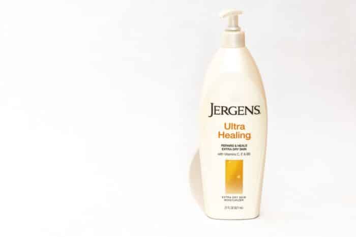 Jergens Ultra Healing Extra Dry Skin Moisturizer/ Body Lotion isolated on white background