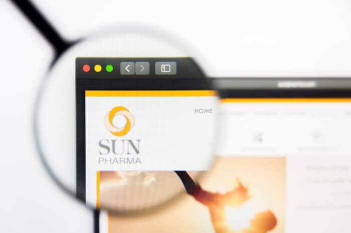 Sun Pharma Industries website homepage.