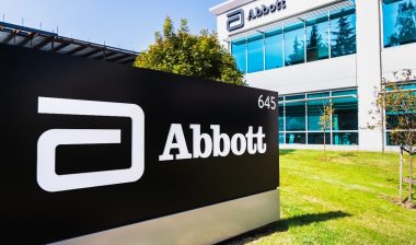 Close up of Abbott Laboratories sign at their headquarters in Silicon Valley