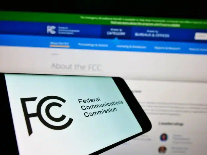 Mobile phone with seal of US agency Federal