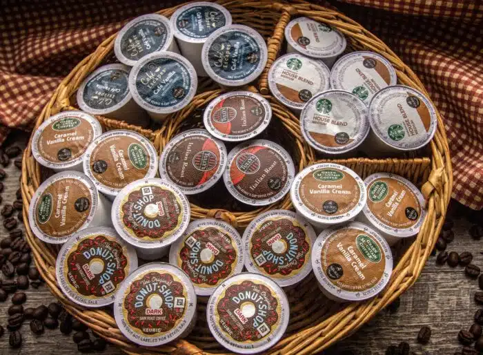 A variety of the popular Keurig K Cups.