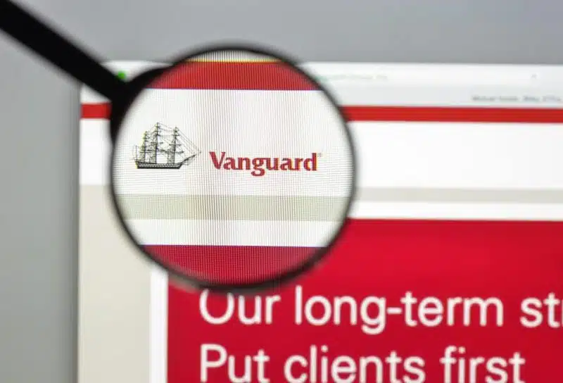 Vanguard website homepage.