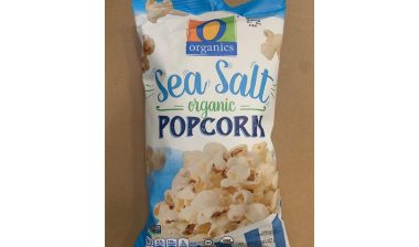 Bag of O Organics Seal Salt Popcorn