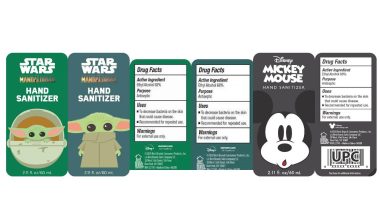 Mickey Mouse Hand Sanitizer Ethyl Alcohol 68% Due to Presence of Methanol and the Mandalorian Hand Sanitizer Ethyl Alcohol 68% Due to the Presence of Benzene