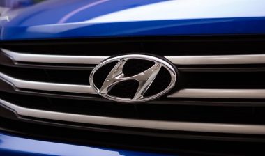 Hyundai Creta Logo Close-Up On Car Grill.