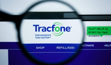 Illustrative Editorial of Tracfone website homepage.