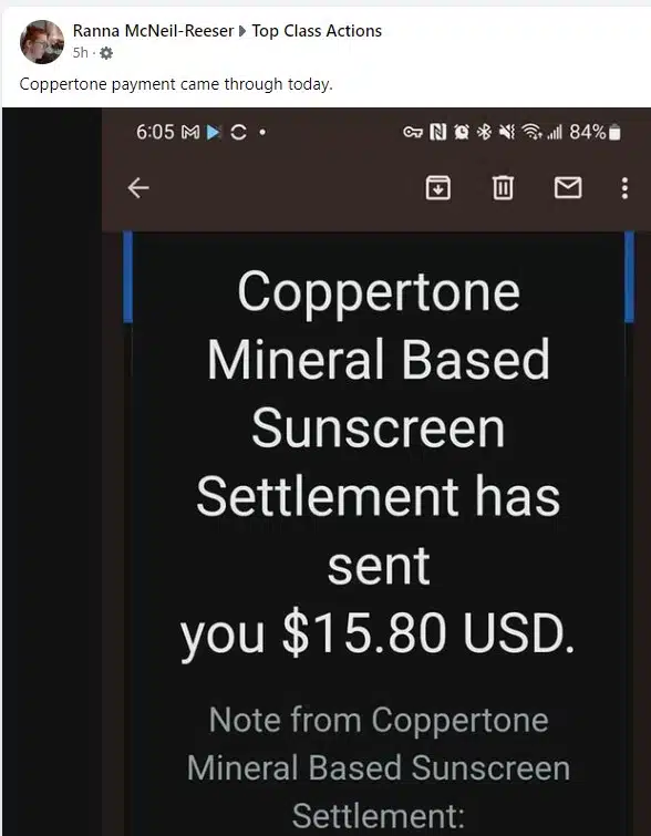 Coppertone Mineral Based FB 5-10-22 settlement rebate