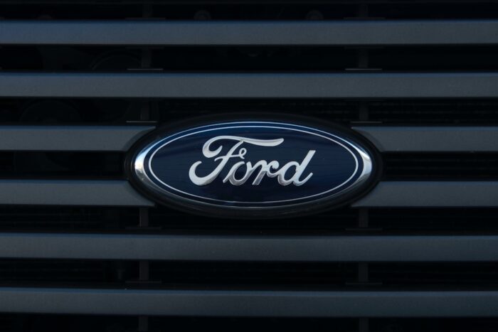 Black-and-silver Ford logo - fuel efficiency - hauling capacity