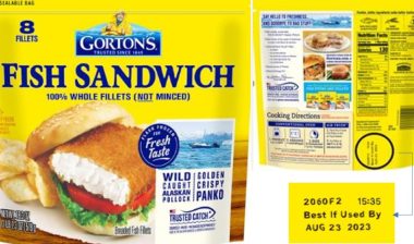 Photo of recalled fish sandwich.