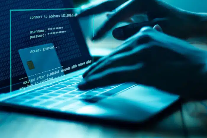 Graphic and image of data breach concept.
