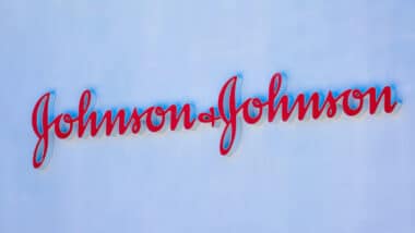 Johnson Johnson sign at multinational corporation office in Silicon Valley.