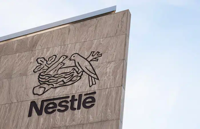 A sign of the world's biggest food company Nestle is seen at their headquarters on in Vevey, Switzerland - boost class action - glucose